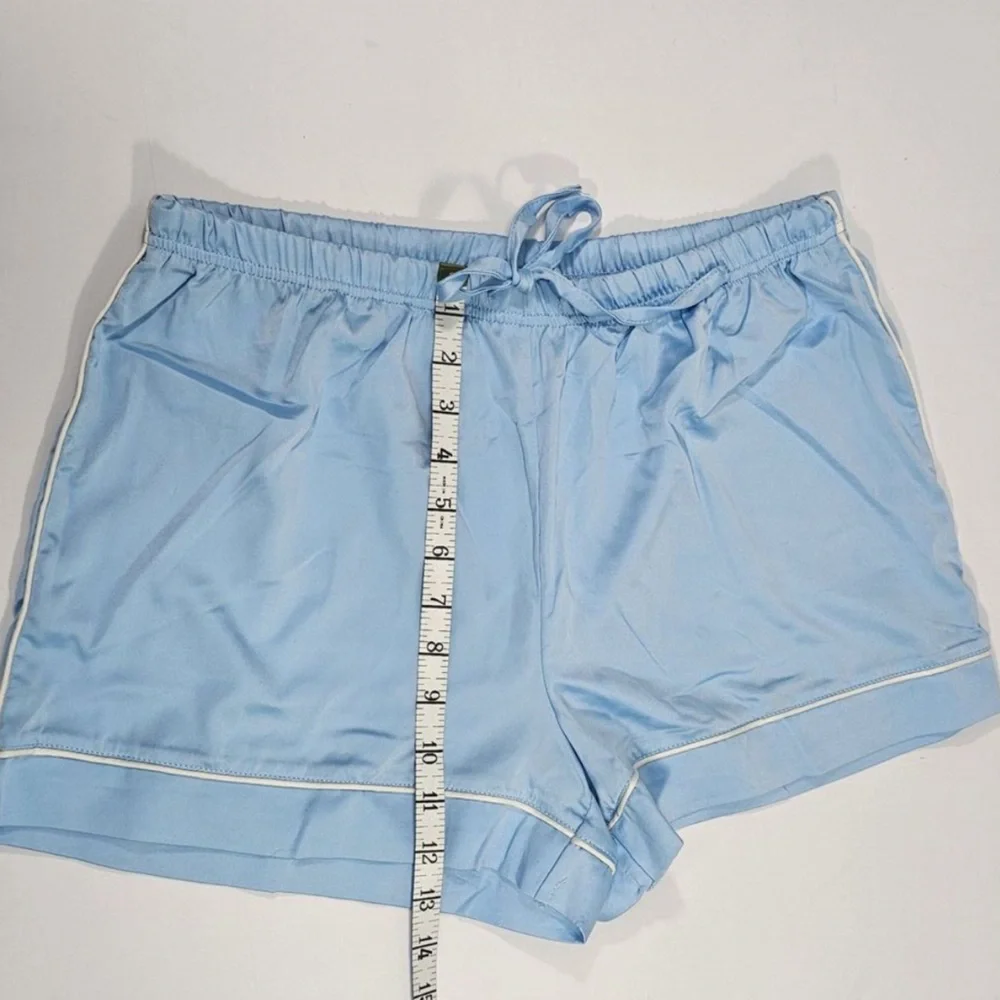 Jason Wu Collection Pastel Blue Satin Cami and Shorts Pajama Set, Size L NWOT